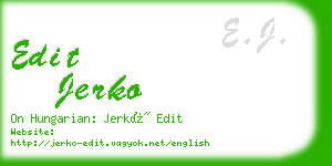 edit jerko business card